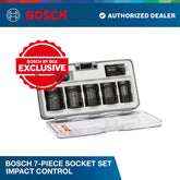 Bosch 7-piece socket set, Impact Control